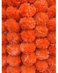 Buy Online Crunchy Fashion Earring Jewelry Amroha Craft  Yellow-Orange Artificial Marigold Garland Mala - Pack of 10 Artificial Flowers CFAF0015